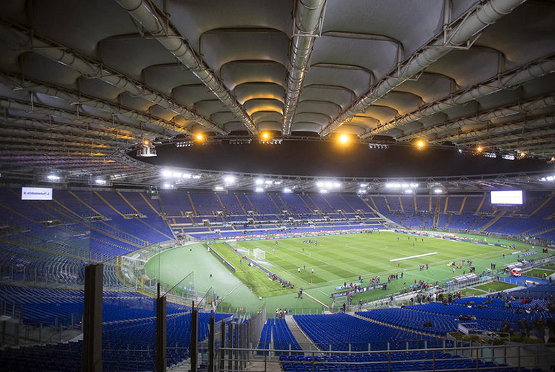 Stadion Olimpico, Roma, akan menjadi tempat pembukaan Piala Eropan 2020 (ditunda 2021) pada Juni 2021 nanti. (REUTERS/FOOTBALL ITALIA)